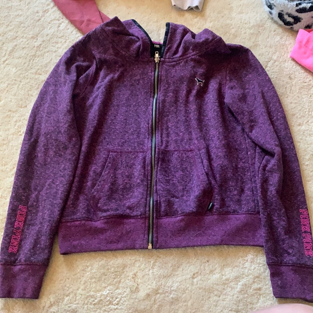 PINK zip hoodie size medium